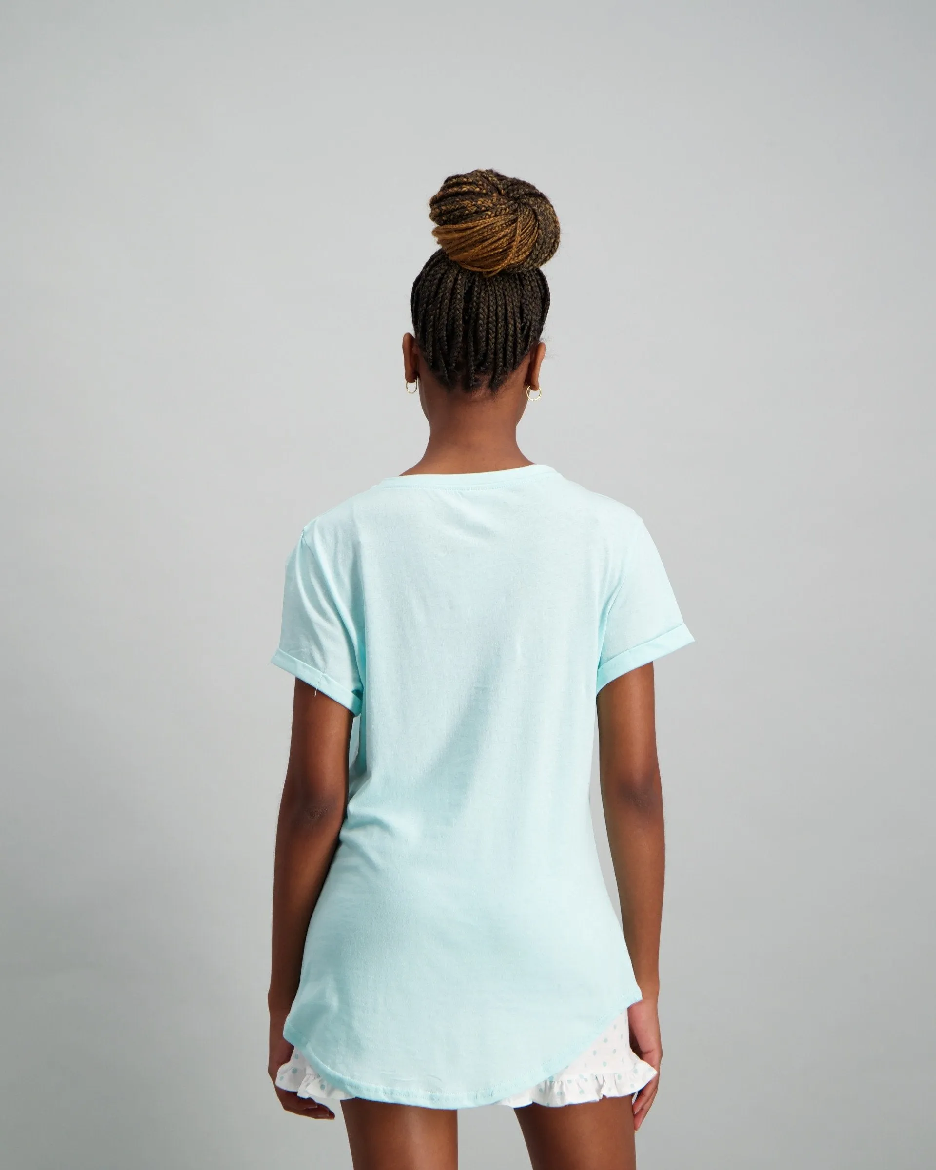 Ladies Too Cute To Care PJ Top - Blue