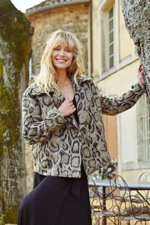 LEOPARD PALETOT JACKET