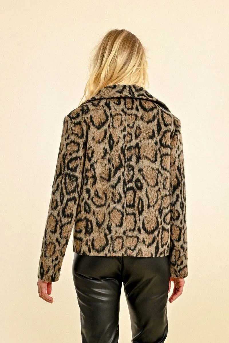 LEOPARD PALETOT JACKET