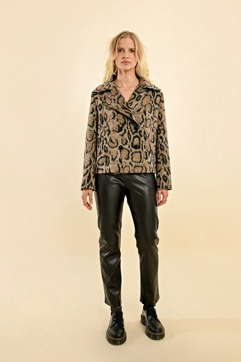 LEOPARD PALETOT JACKET
