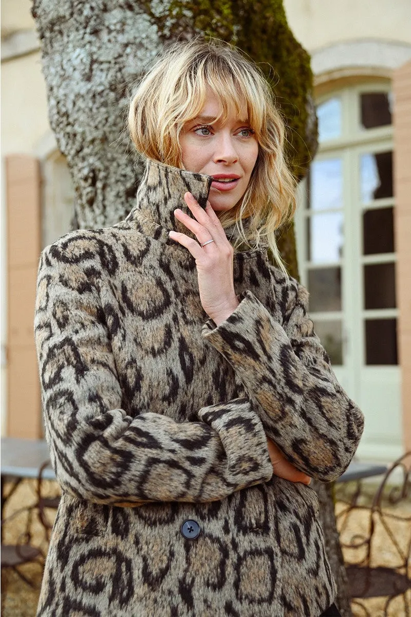 LEOPARD PALETOT JACKET