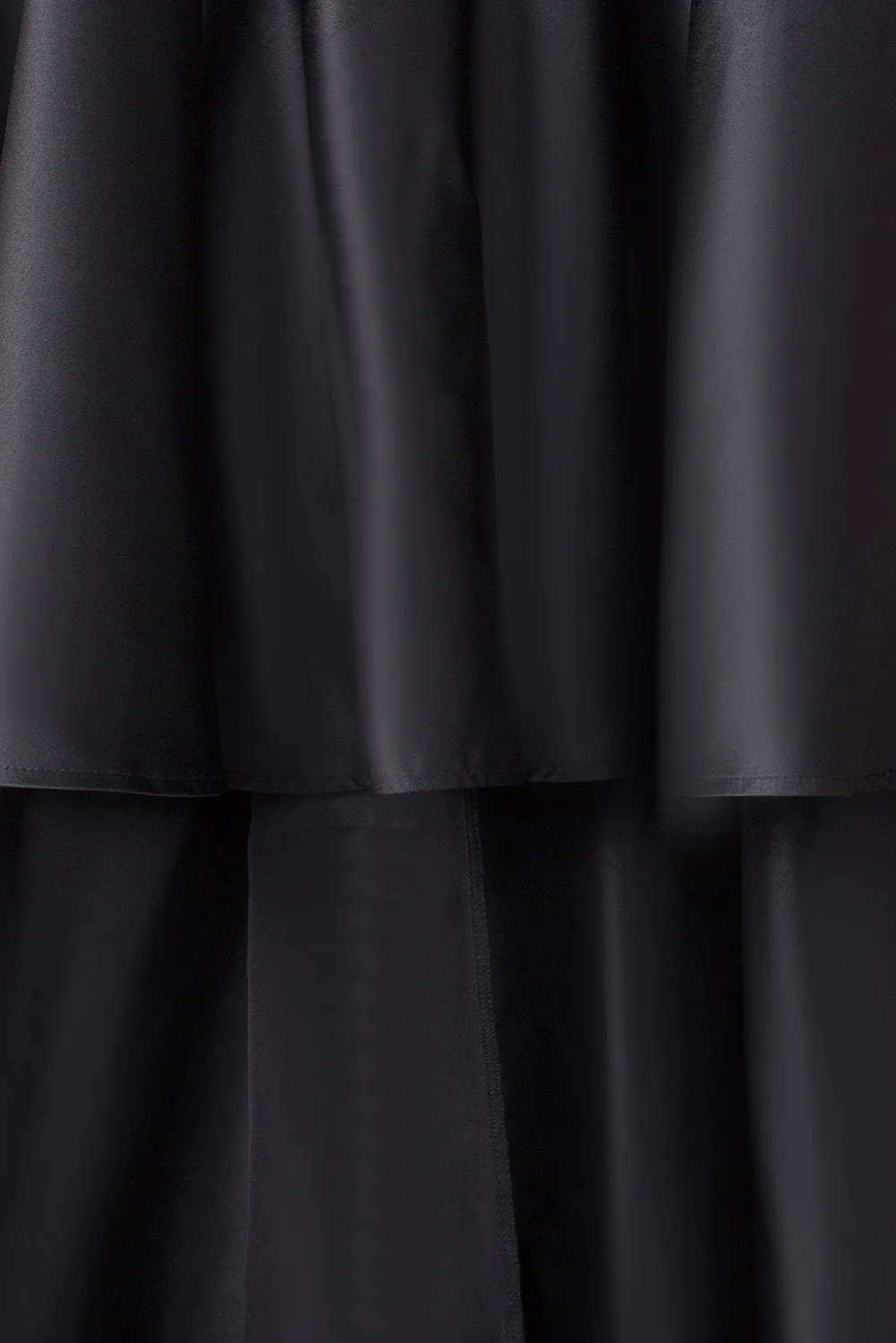 Long Sleeve Lace High Low Satin Prom Gown