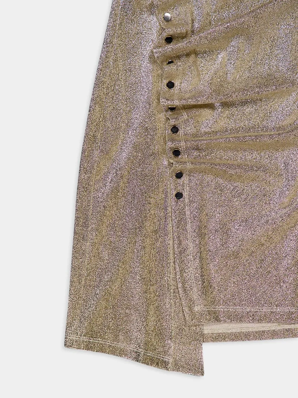 Lurex Asymmetrically Midi Dress