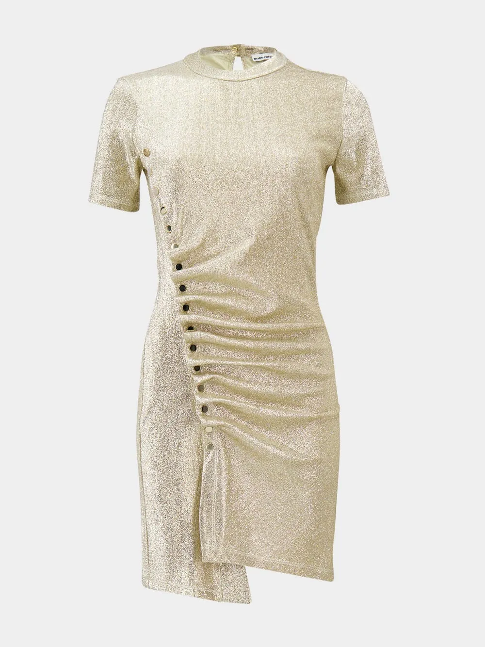 Lurex Asymmetrically Midi Dress