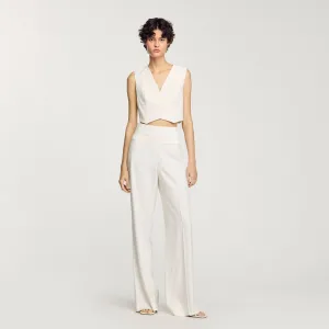 Madeleine Sequin Cropped Jacket Ecru