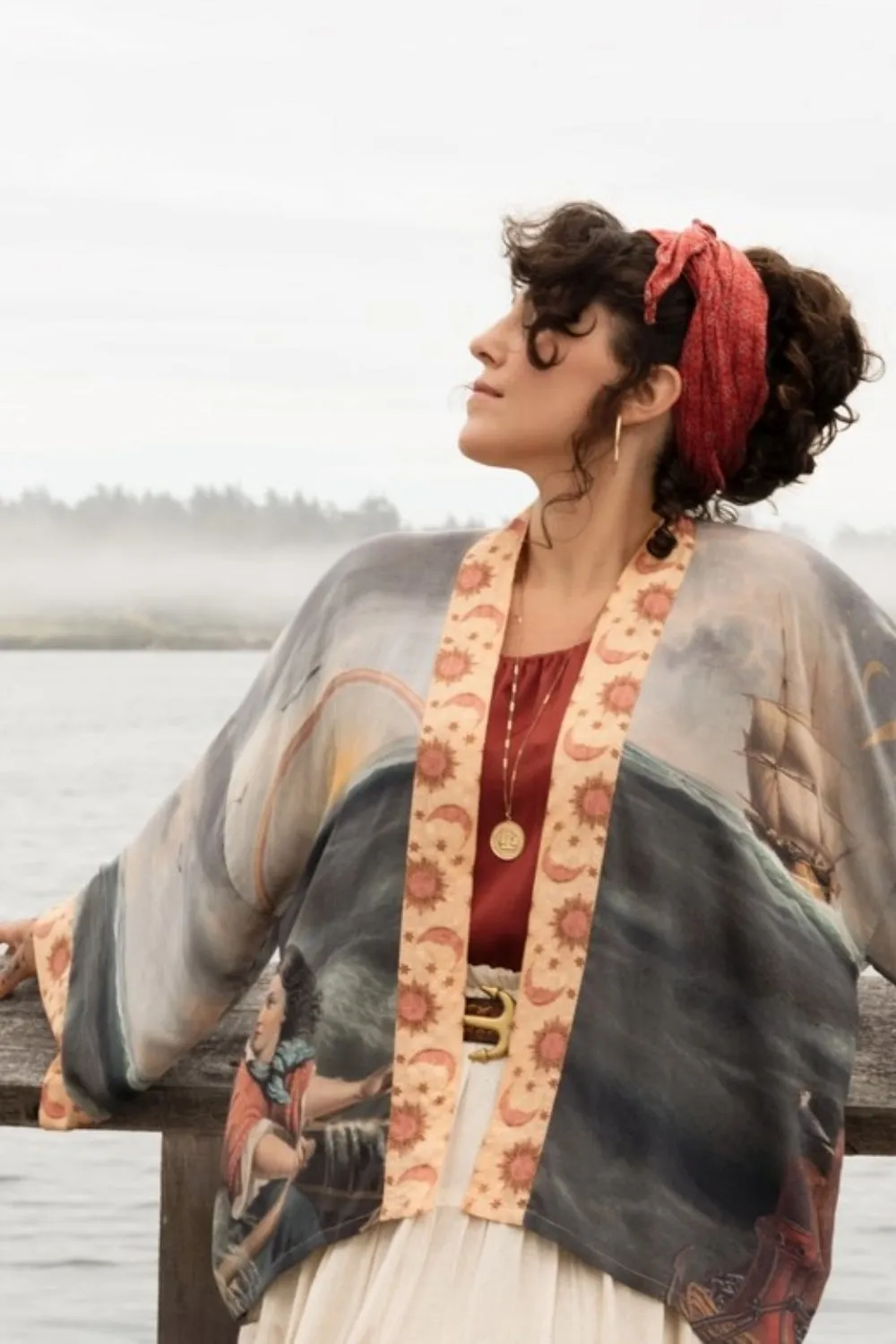 MARKET OF STARS HOLD FAST PIXIE BAMBOO CROPPED KIMONO