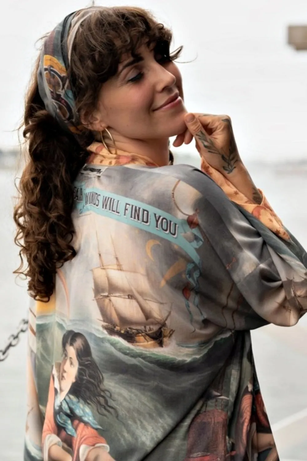 MARKET OF STARS HOLD FAST PIXIE BAMBOO CROPPED KIMONO