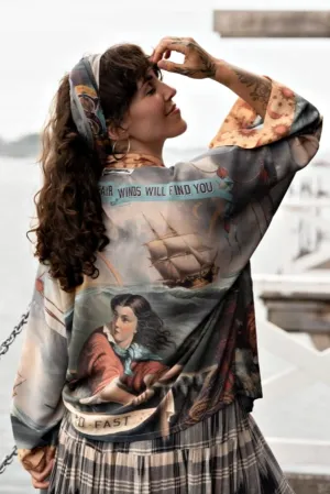 MARKET OF STARS HOLD FAST PIXIE BAMBOO CROPPED KIMONO