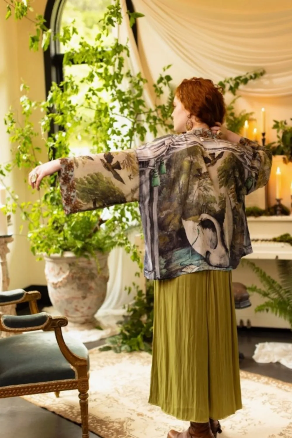MARKET OF STARS THEATRE OF DREAMS CROPPED BAMBOO KIMONO