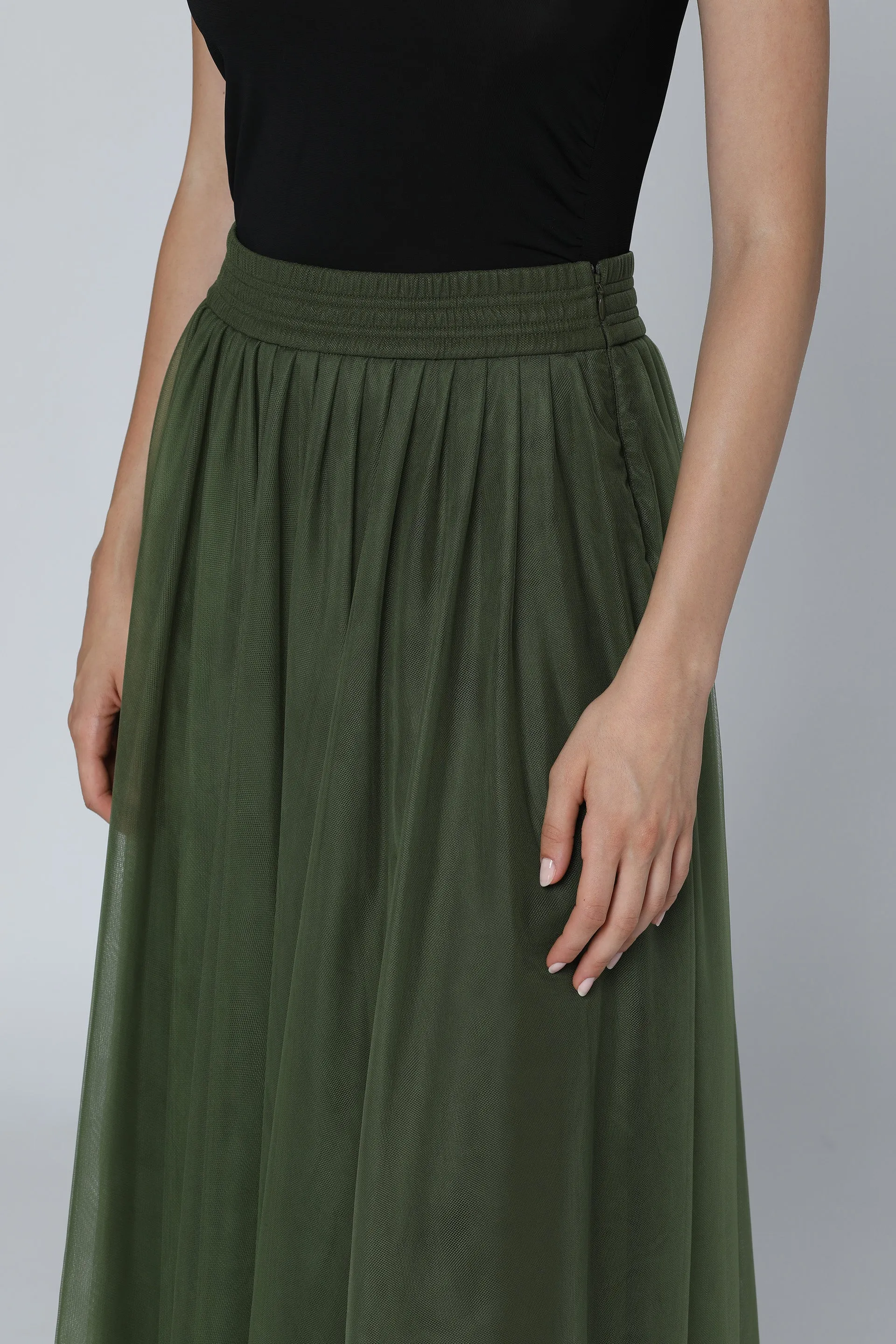 Midi tulle skirt
