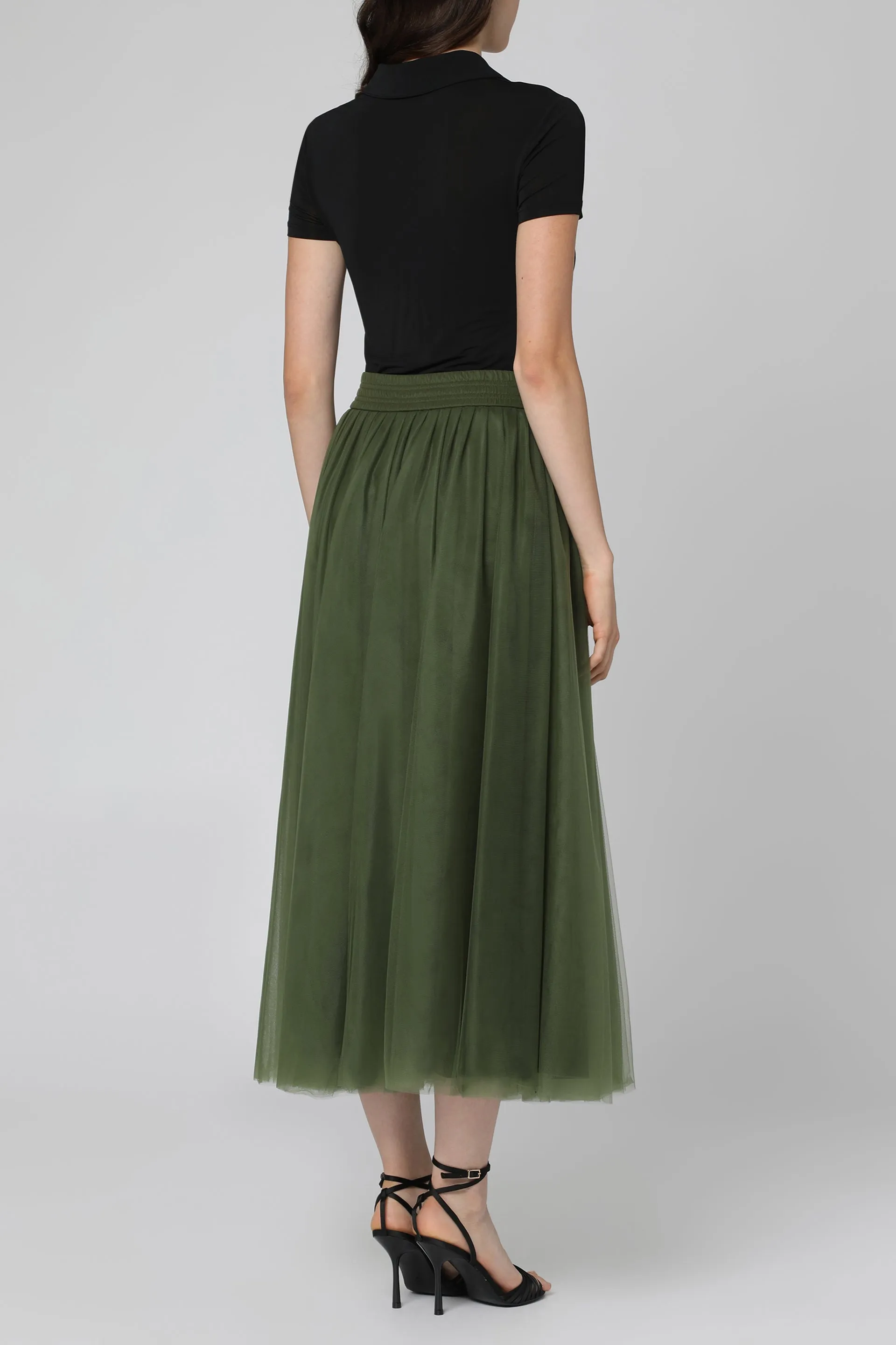 Midi tulle skirt