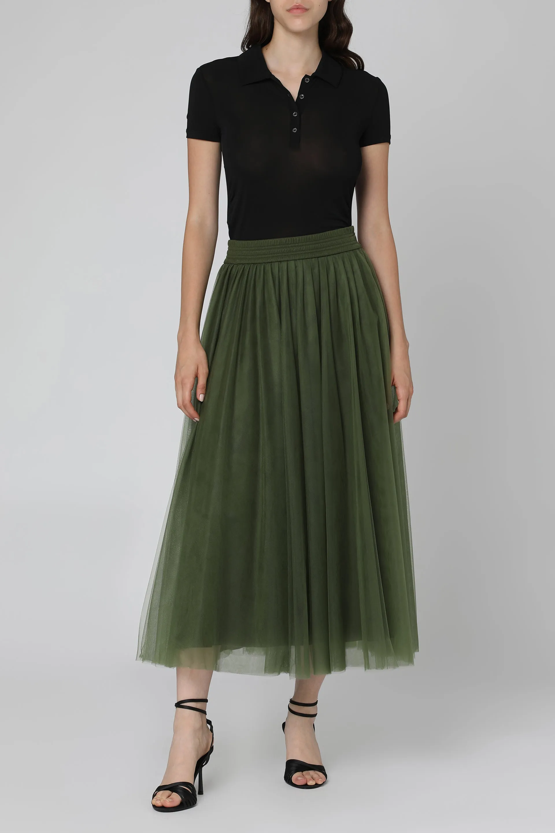 Midi tulle skirt