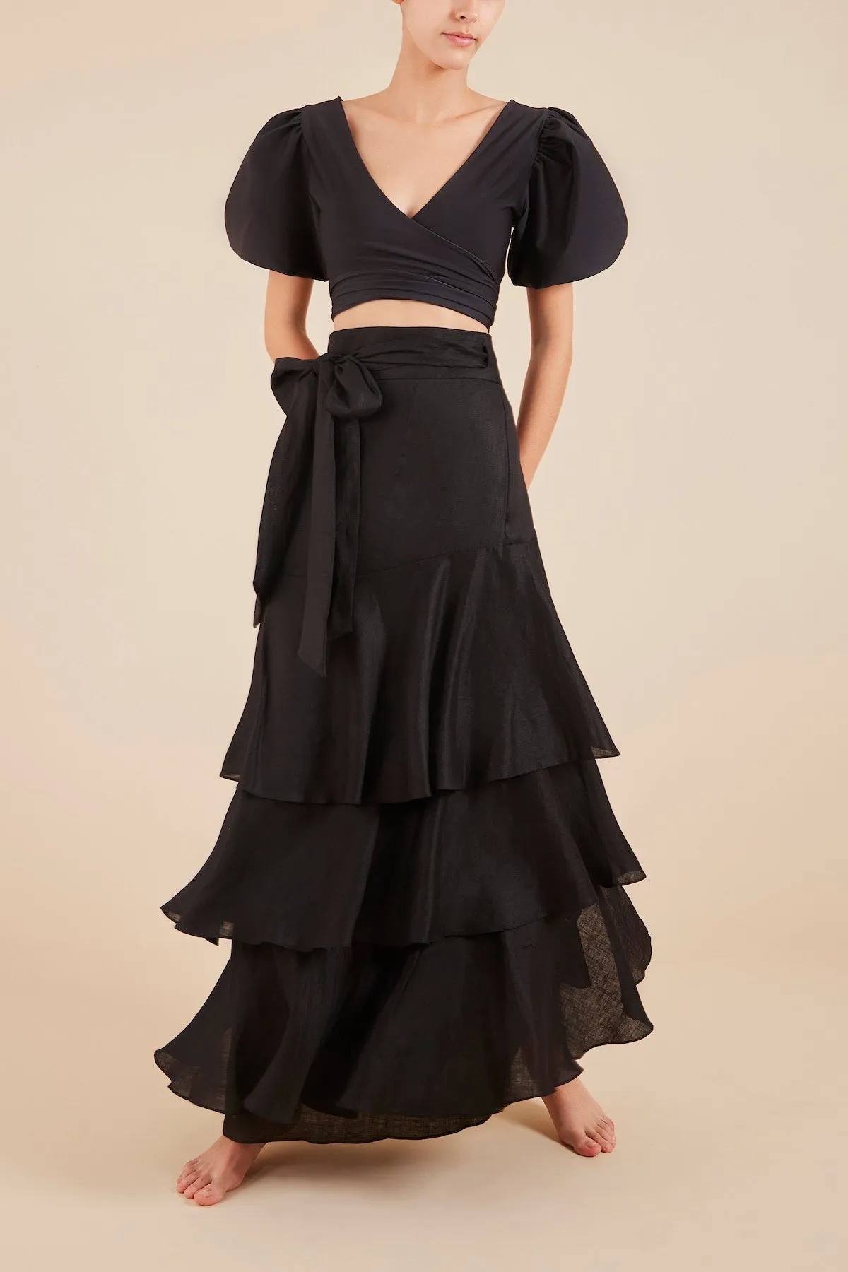 Midnight Clavel Ankle Skirt