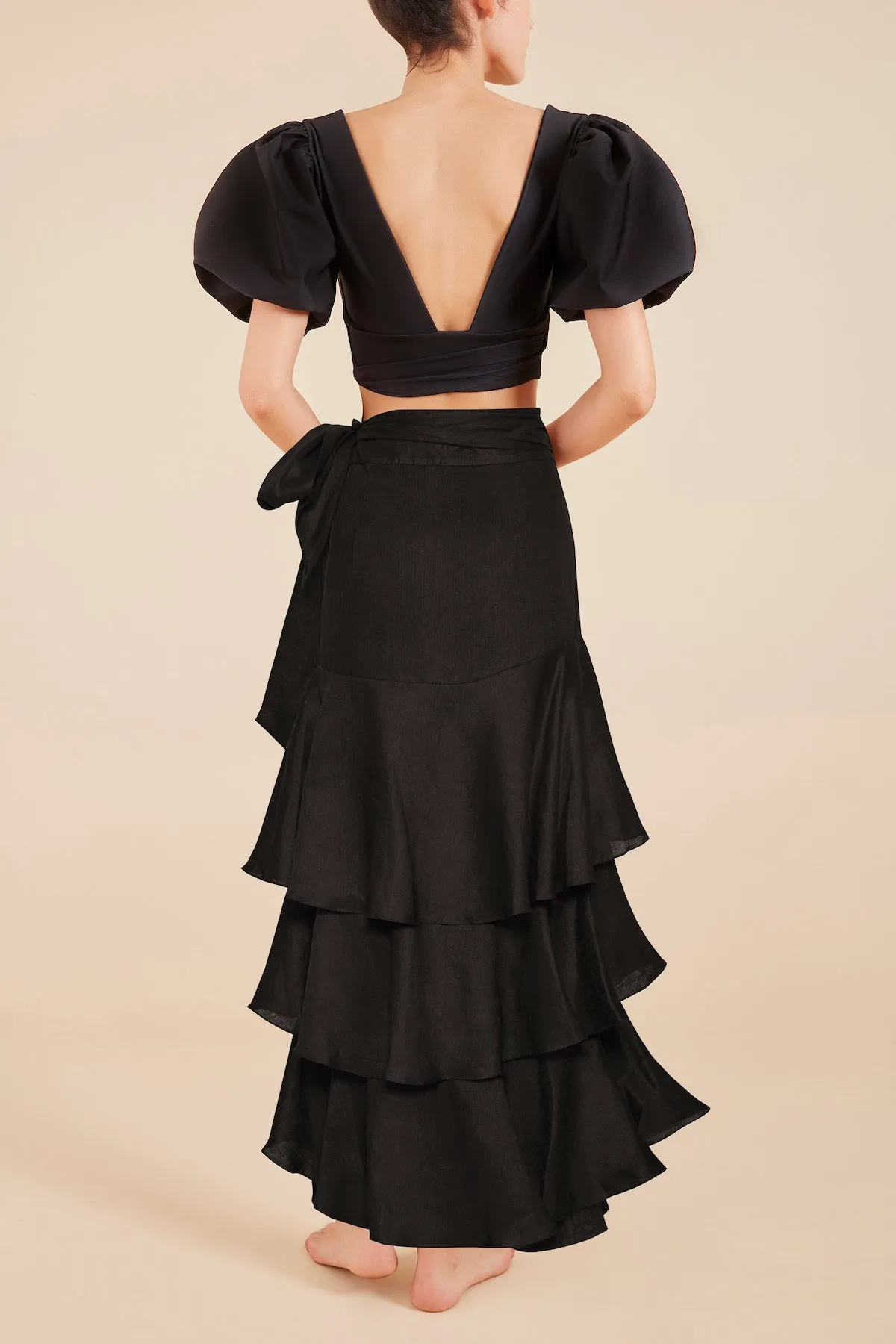 Midnight Clavel Ankle Skirt