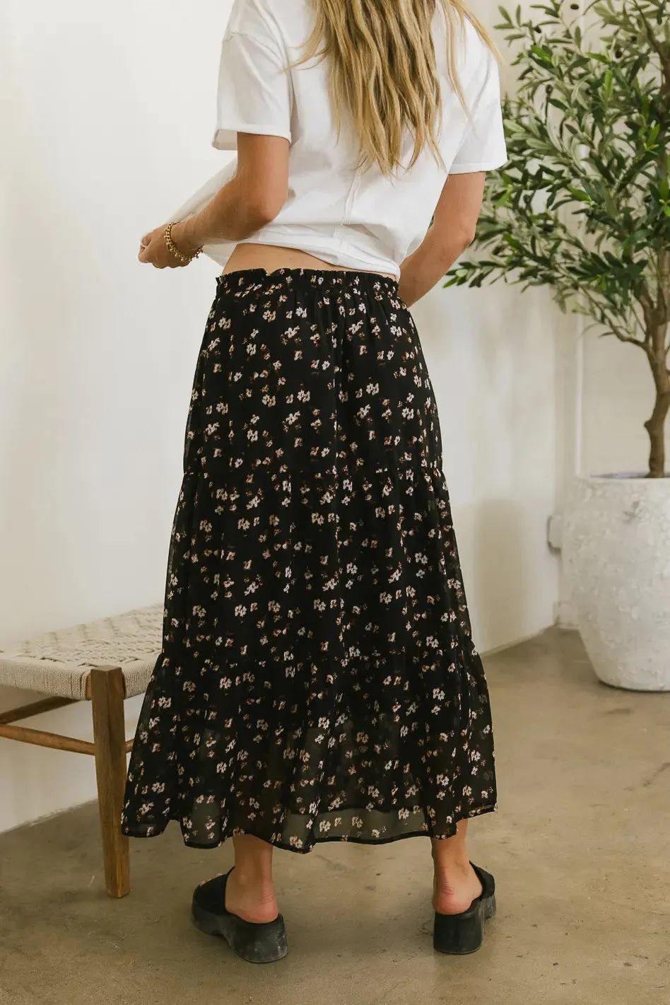Moora Tiered Midi Skirt