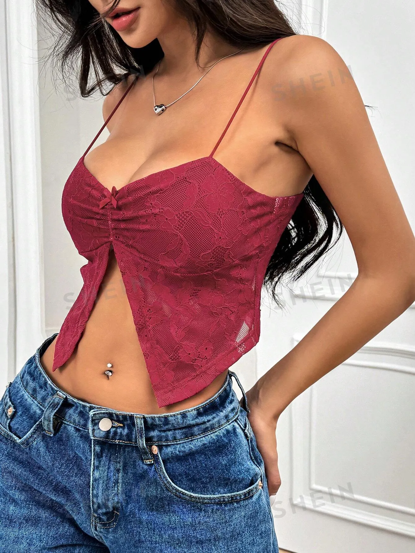 MOOSTA Sexy Lace Bowknot Tank Top