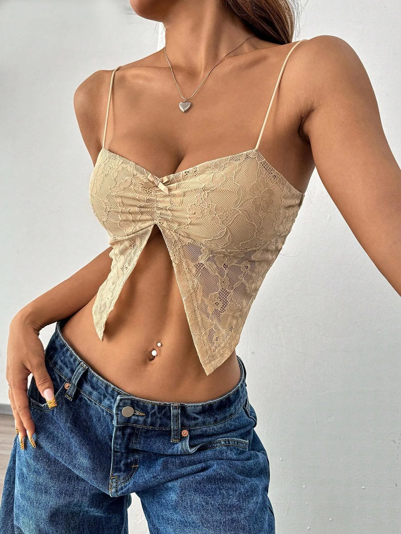 MOOSTA Sexy Lace Bowknot Tank Top