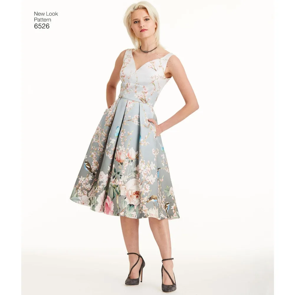 Newlook Pattern 6526 Women's Dress With Bodice Variations