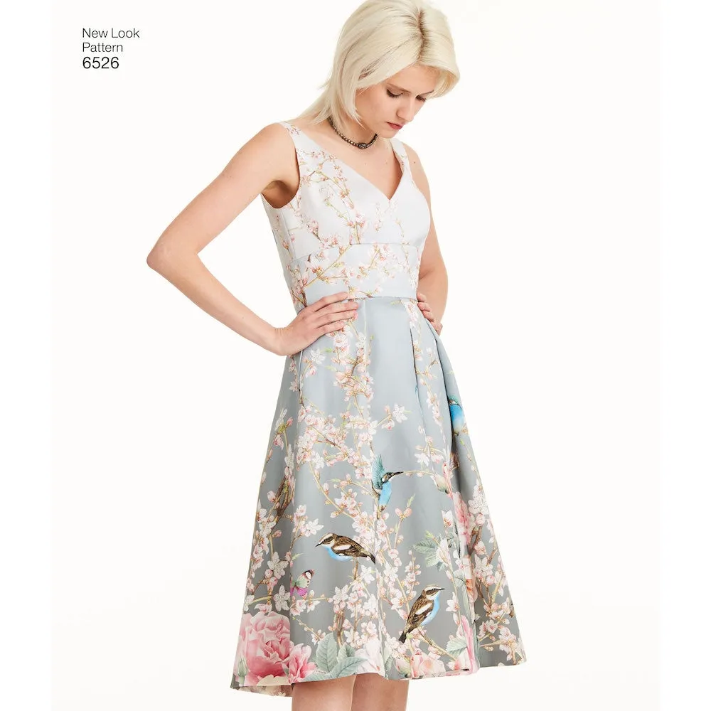 Newlook Pattern 6526 Women's Dress With Bodice Variations
