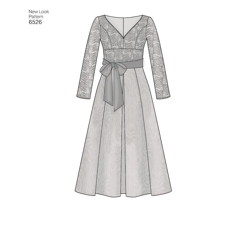 Newlook Pattern 6526 Women's Dress With Bodice Variations