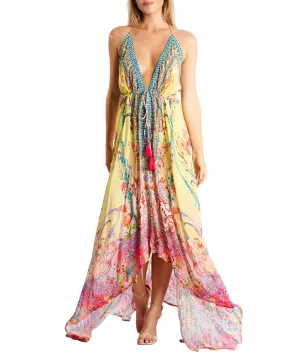 Nile Maxi Halter High-Low Dress