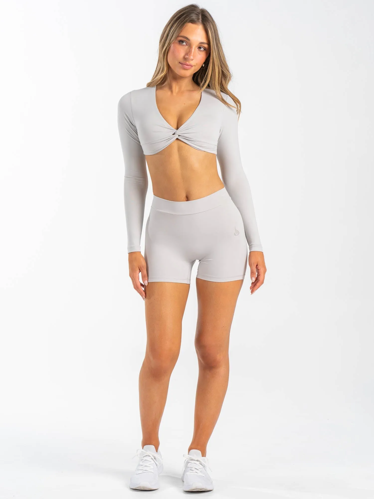 NKD Knot Long Sleeve Top - Sugar Dust