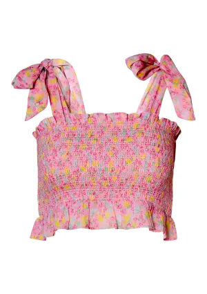 Norleen Melon Punch Cropped Top