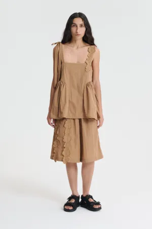 ONYX | TOP RECYCLED TAFFETA CHESTNUT