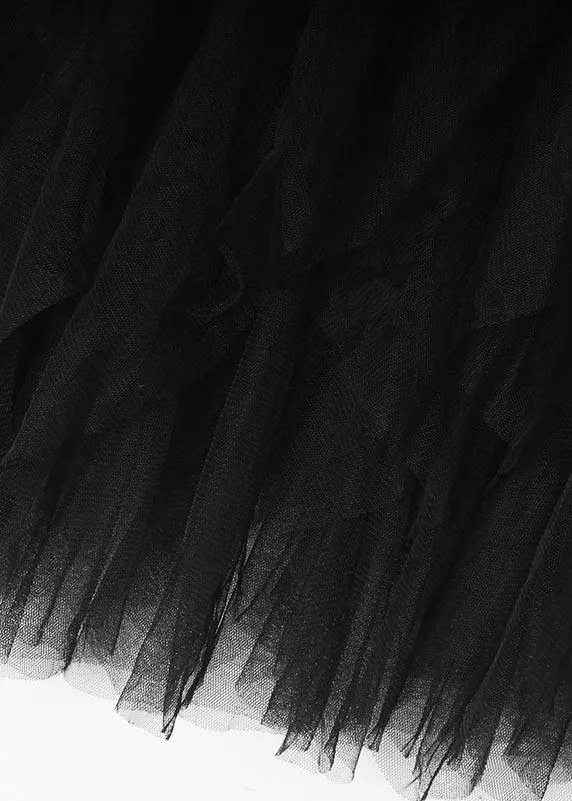 Organic Black Tiered Summer Skirts