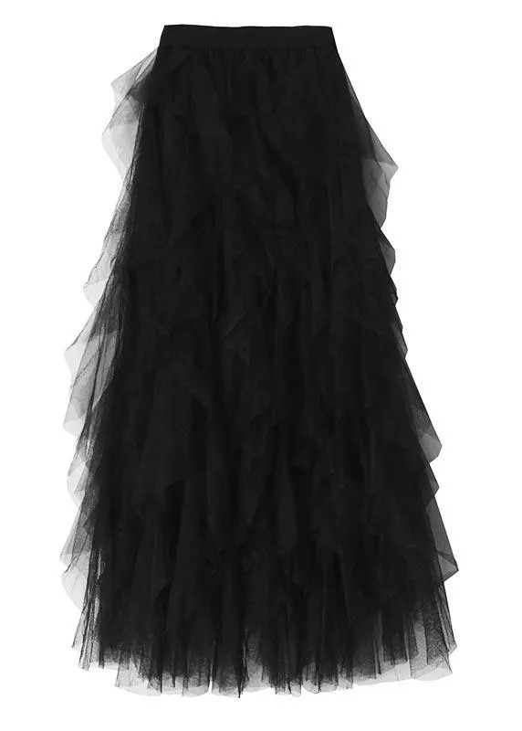 Organic Black Tiered Summer Skirts