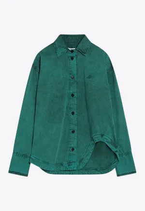 Oversized Asymmetrical Buttoned Shirt
