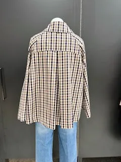 Oversized Double Breasted Check Jacket