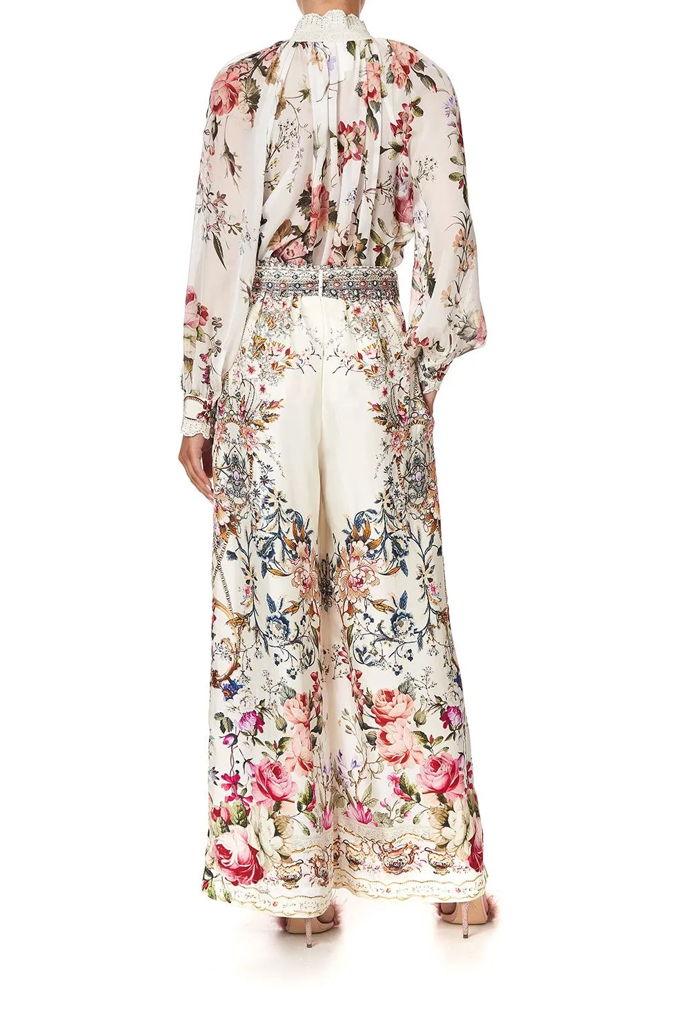 PAPERBAG WAIST WIDE LEG PANT LONDON LOOMS