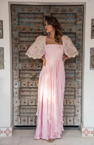Pastel Pink draped dress
