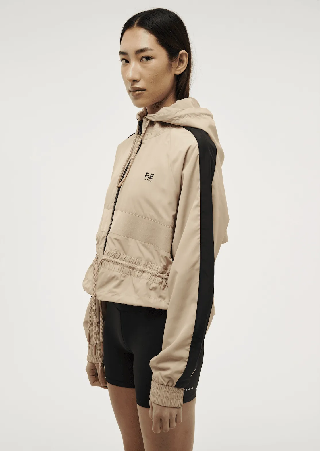 PE NATION Cropped Man Down Jacket - Sesame