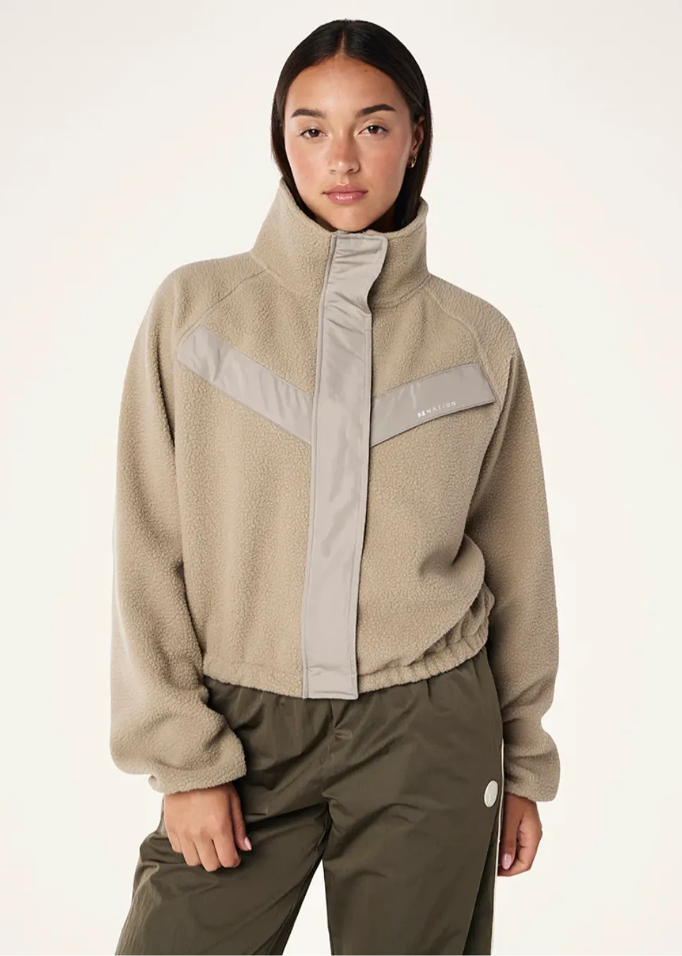 P.E NATION Shelter Sherpa Jacket - Oxford Tan