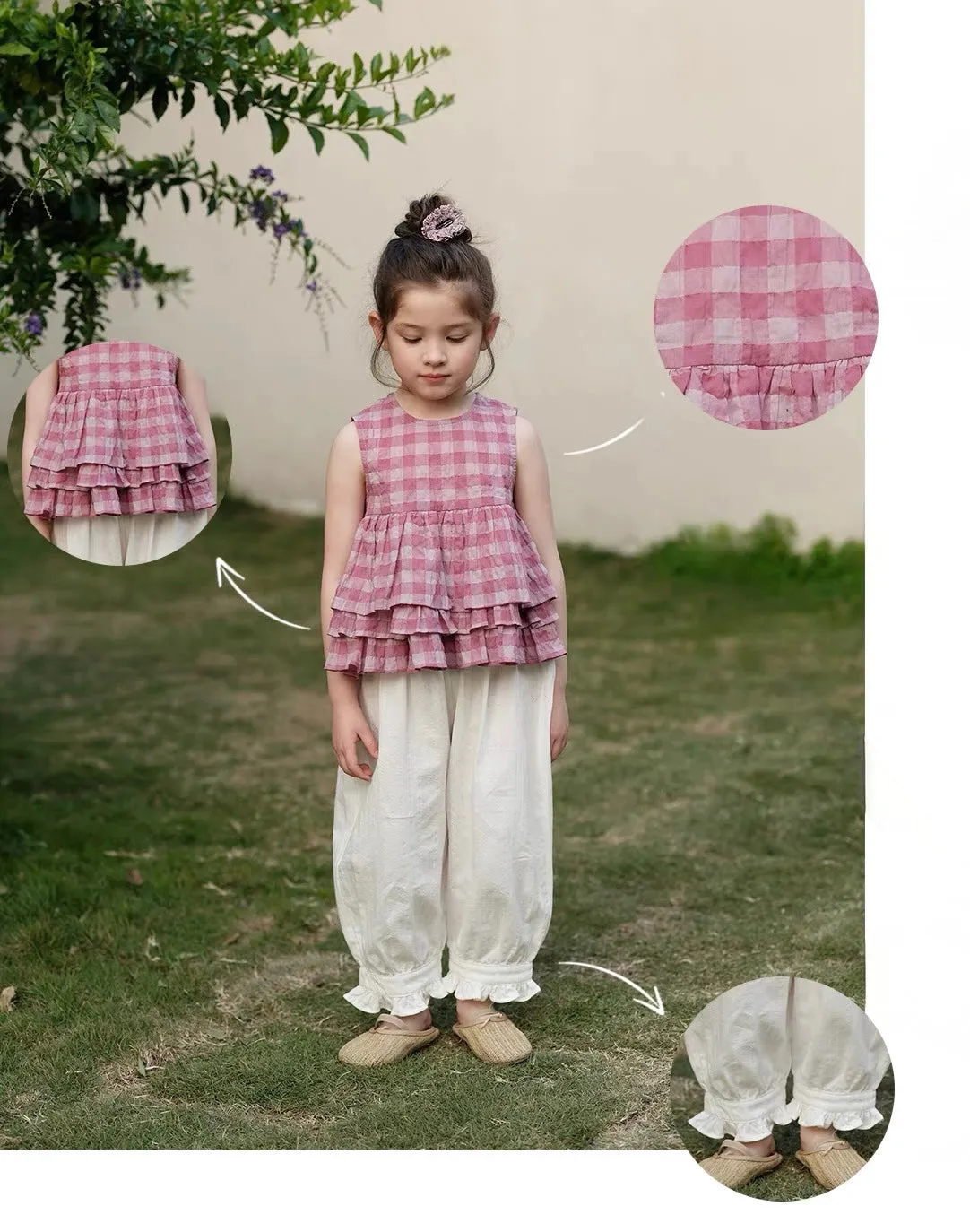 peplum no sleeve blouse 【for kids&Jr.】