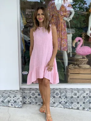 Pink Gingham Dress