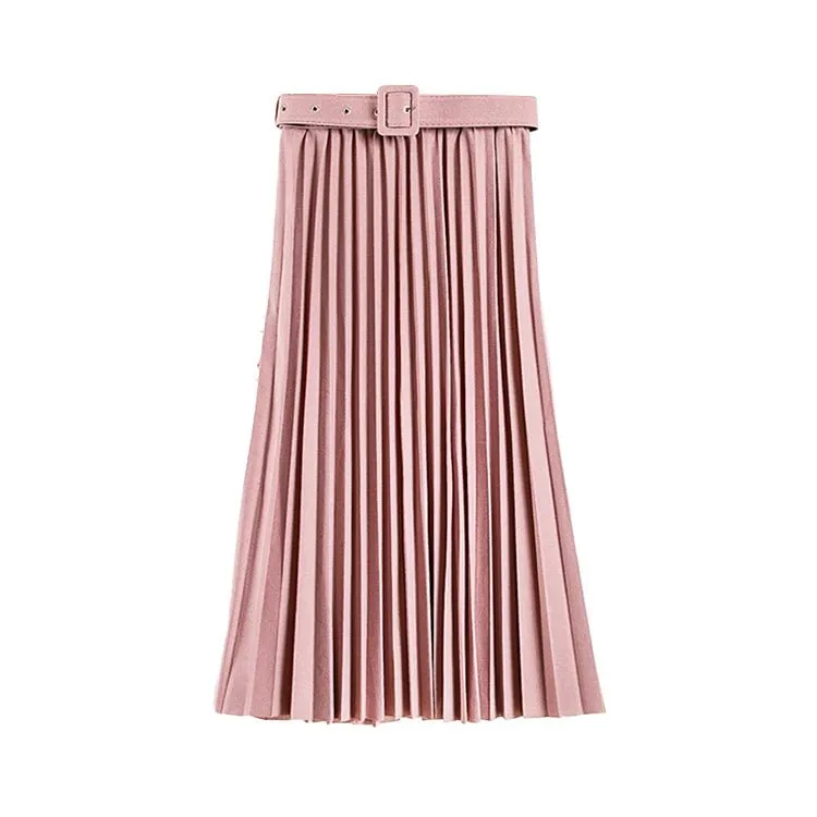Pleated Long Maxi  Skirts