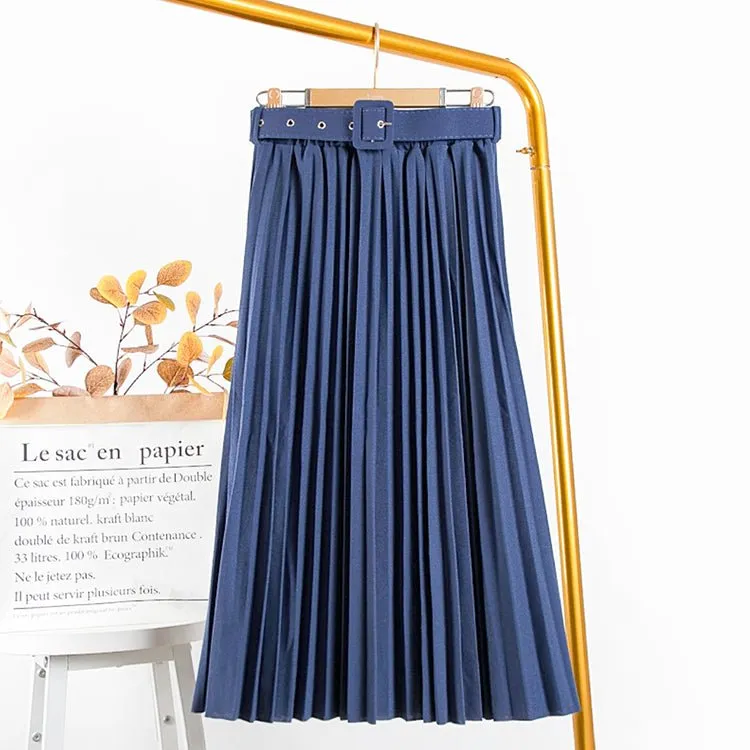 Pleated Long Maxi  Skirts