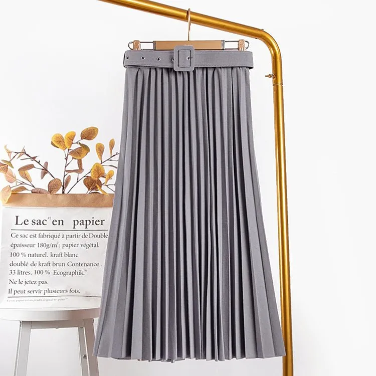 Pleated Long Maxi  Skirts