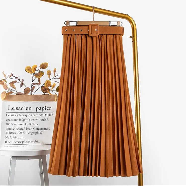 Pleated Long Maxi  Skirts