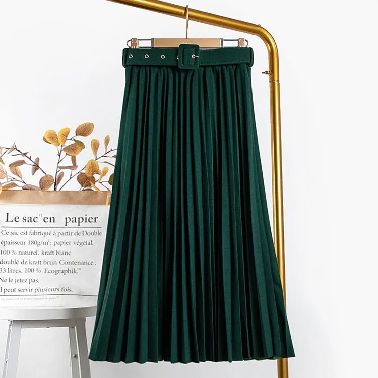 Pleated Long Maxi  Skirts