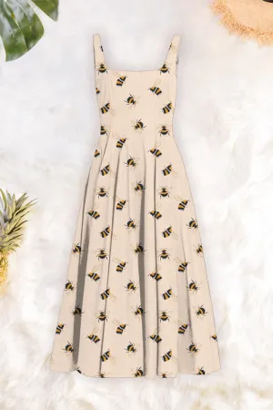 Pleated Midi Dress