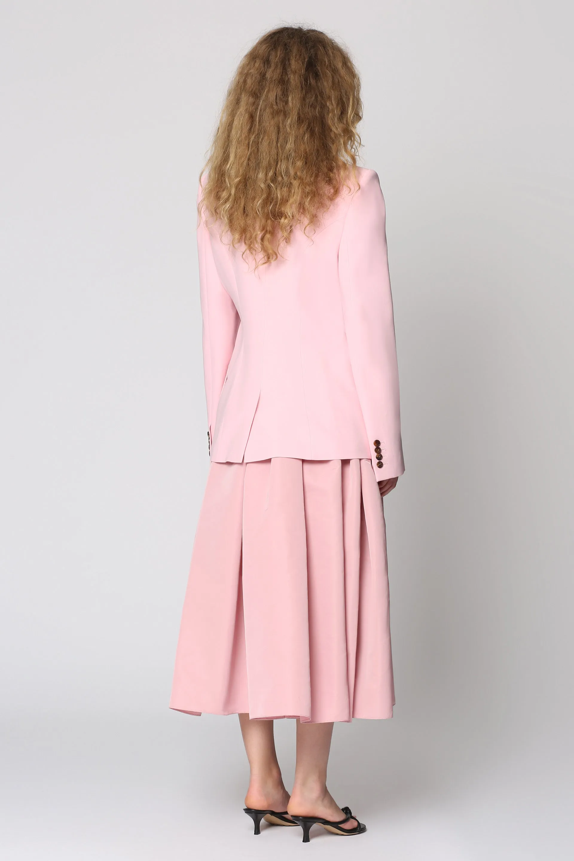 Pleated midi skirt