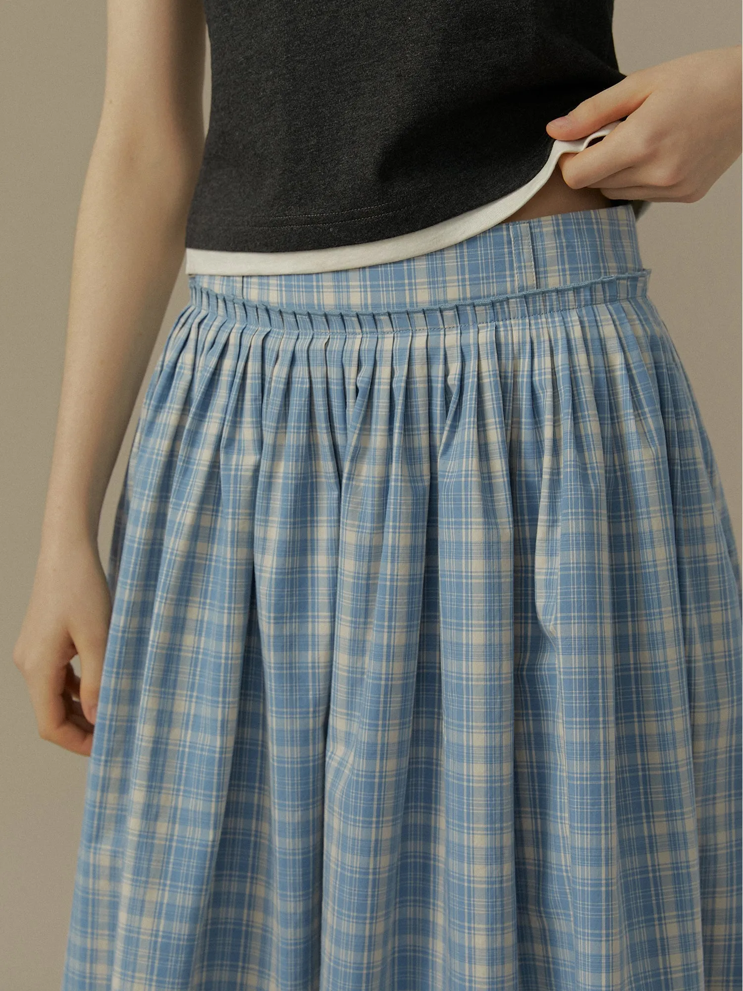 Pleated Midi Skirt