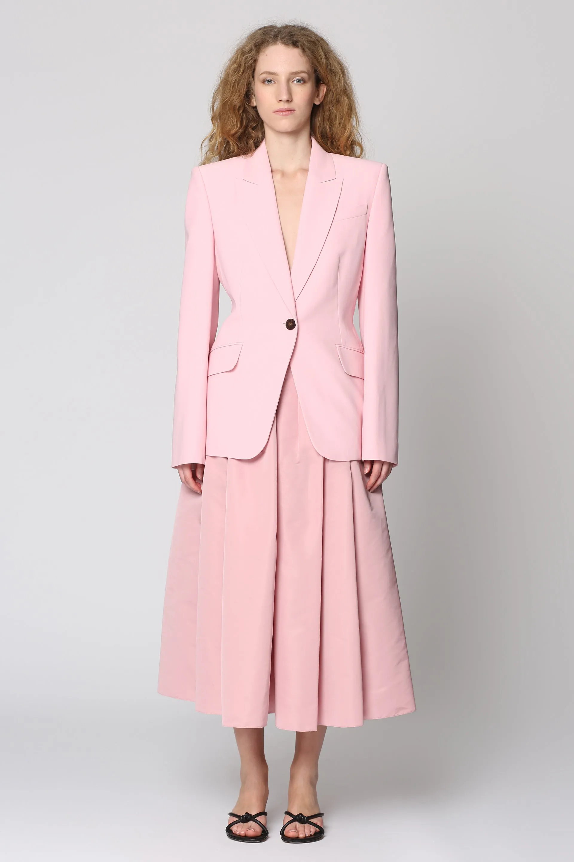 Pleated midi skirt