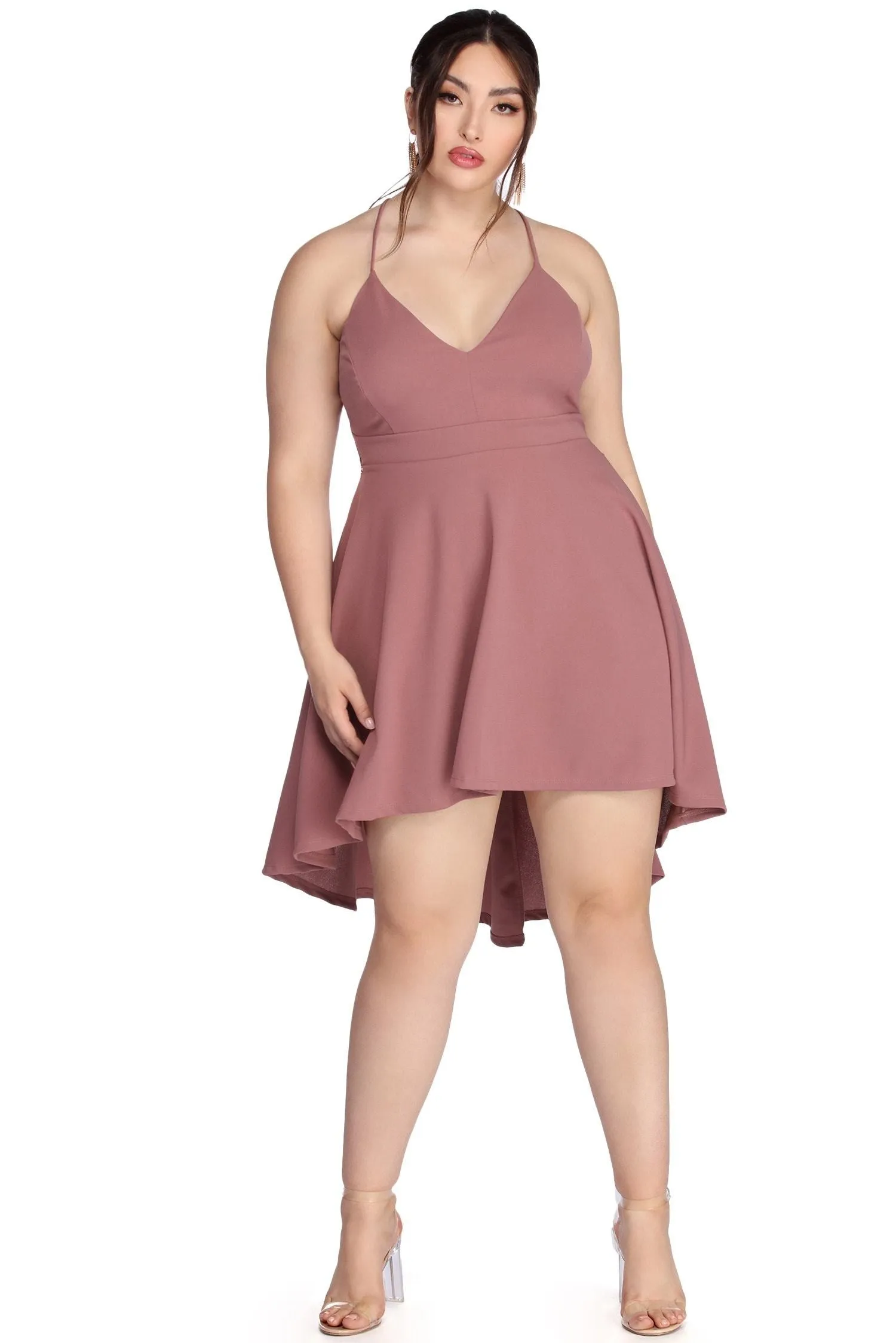 Plus Swept Off Charming Your Feet High-Low Dress