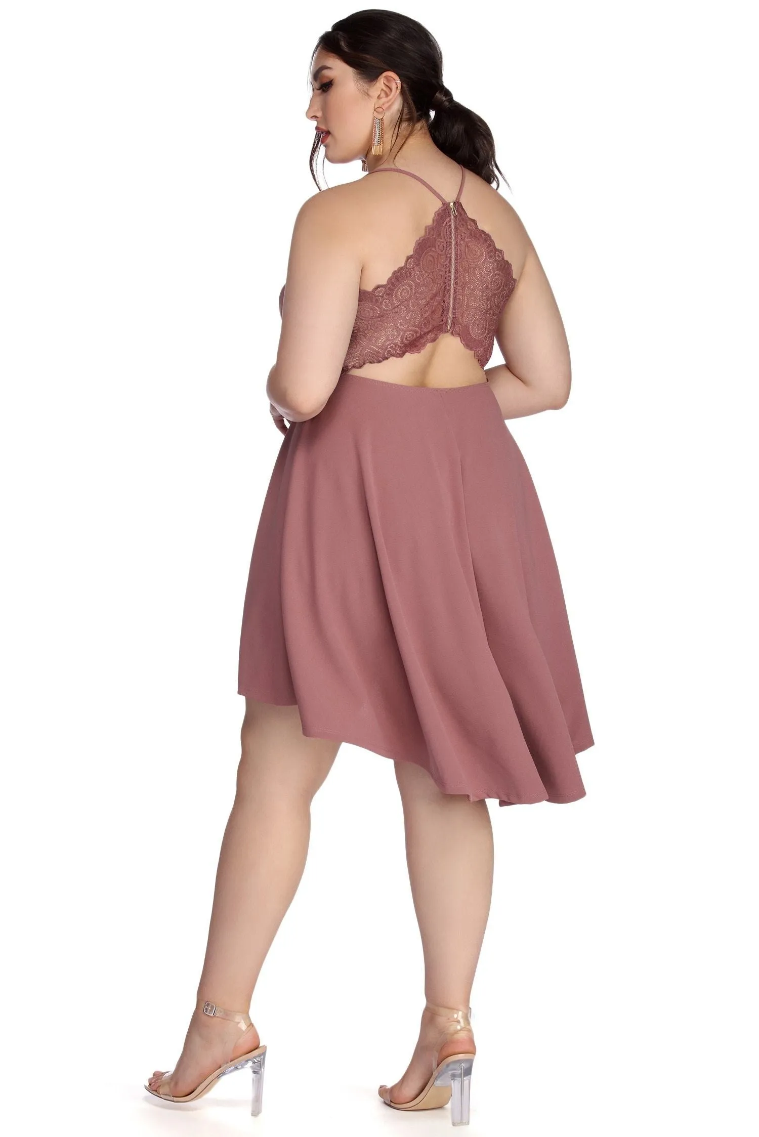 Plus Swept Off Charming Your Feet High-Low Dress