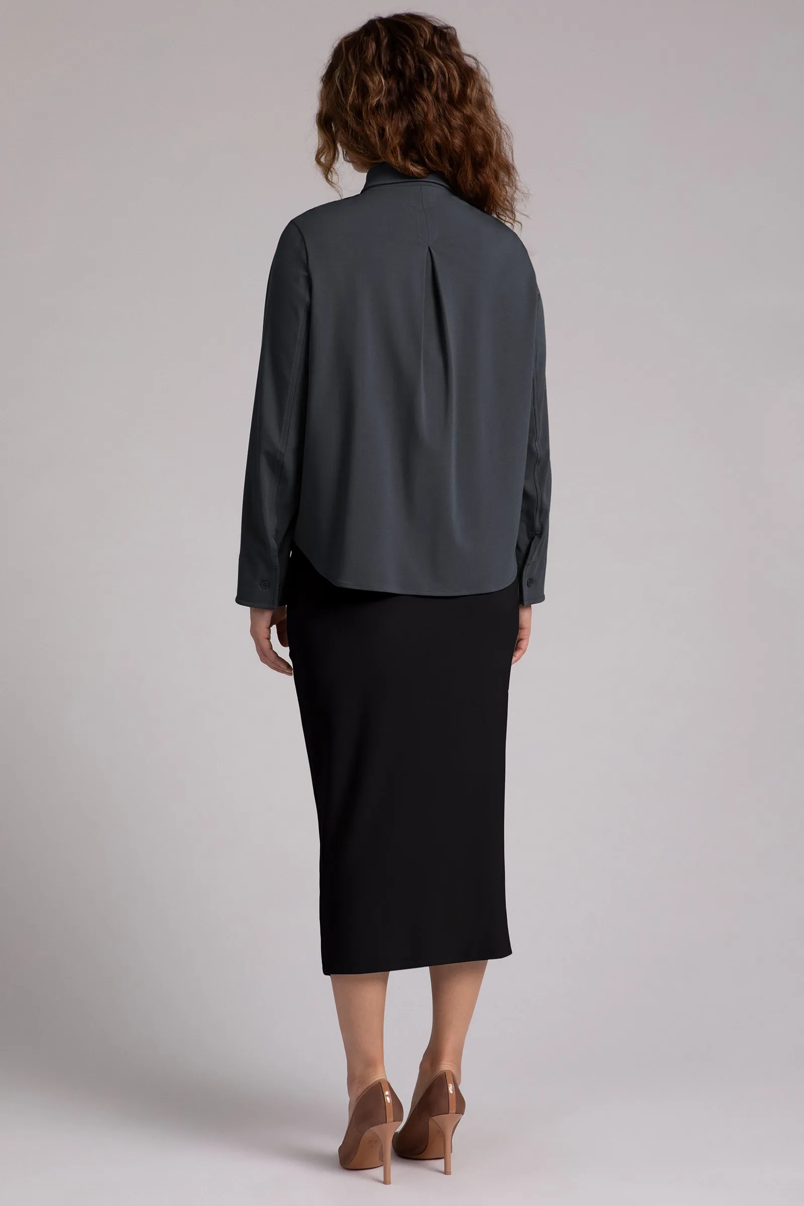 Ponte Hepburn Shorty Shacket